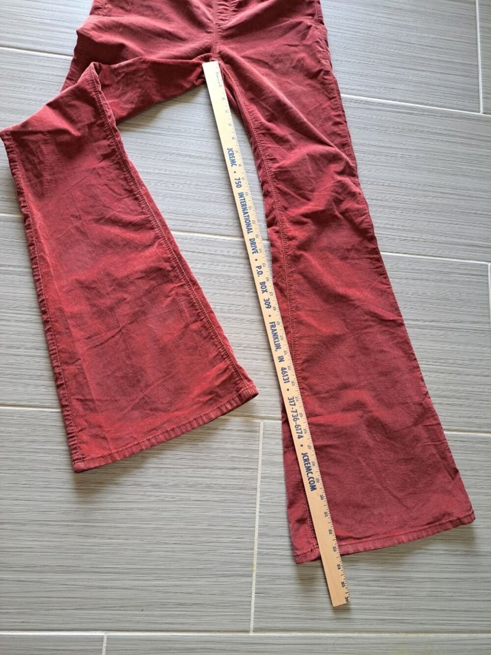 We The Free Rust Brown Flare Corduroy Pants Womens Size 27 Made Pull On Boho - Picture 6 of 12